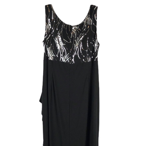 Alex Evenings Plus Size Black Sequin Dress Set - Picture 8 of 11